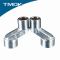 brass nickel plating double internal thread fitting